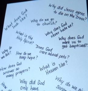 Kid Questions in Bible Classes- Teach One Reach One